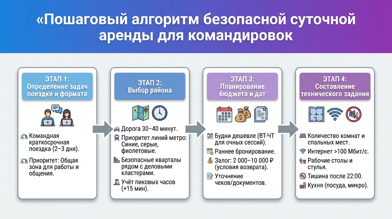 Пошаговый алгоритм безопасной суточной аренды